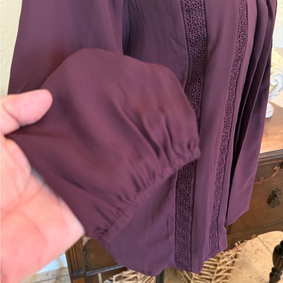 Ann Taylor Maroon Blouse with Bow Accent - Picture 10 of 13